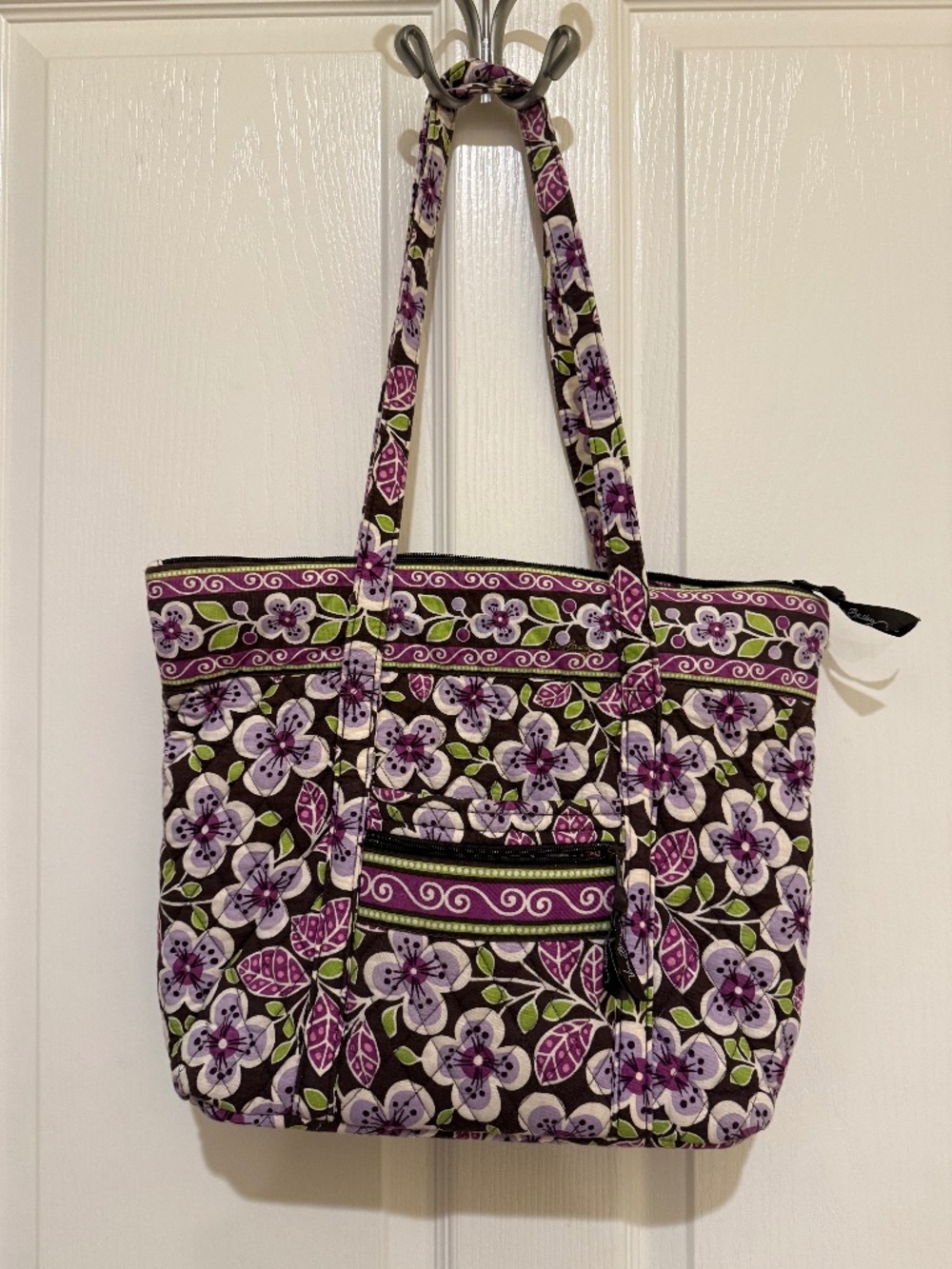 Vera Bradley Plum Petals Tote EUC